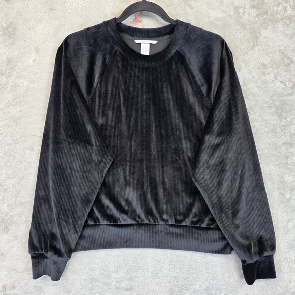 Victoria's Secret Sweater Womens Small Velour Ribbed Pullover Soft Crewneck - Picture 1 of 10